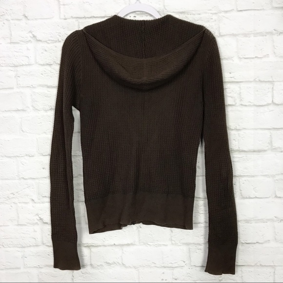 Halogen Brown Thermal Full ZipUp Hoodie Sweatshirt - Picture 4 of 6